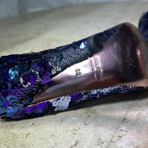 Mui Mui sequin pumps. Size 36.